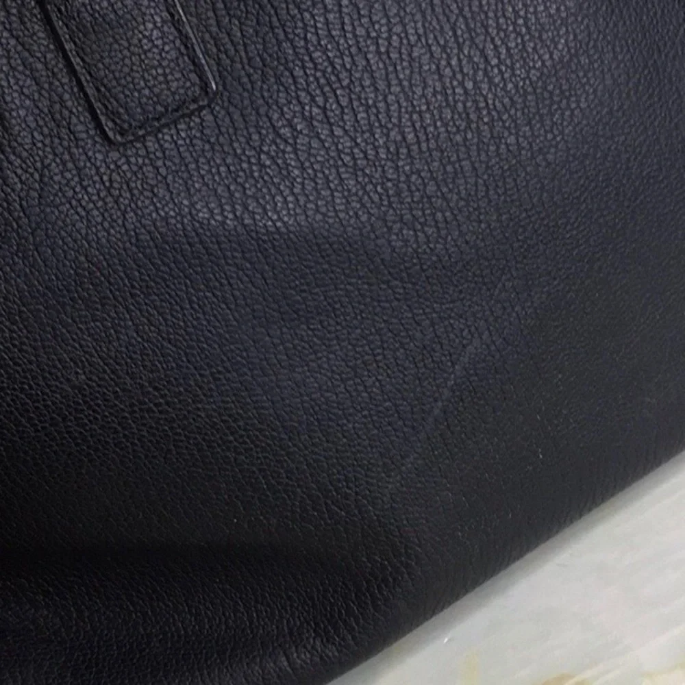 MICHAEL KORS Black Pebbled Leather Hamilton East West  Convertible Shoulder Bag